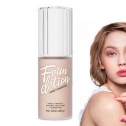 Make up Foundation - Flüssige Foundation Full Coverage 40ml | Foundation nicht fettend, schweißfest, langlebig, atmungsaktiv, 40 ml, pflegend, Kontrolle Jomewory von Jomewory