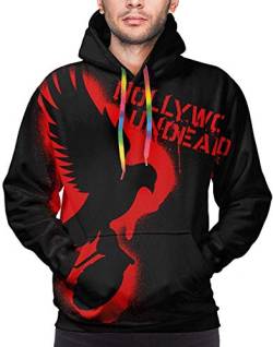 Joneiss Hollywood Undead Men 3D-Grafik gedruckt Langarm-Hoodies, Unisex-Pullover mit Kapuze Shirts schwarz von Joneiss