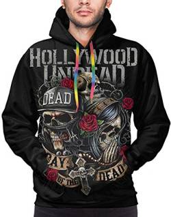 Joneiss Hollywood Undead Men 3D-Grafik gedruckt Langarm-Hoodies, Unisex-Pullover mit Kapuze Shirts schwarz von Joneiss