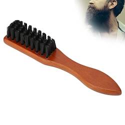 Bartbürste für Männer, Bartschneidebürste, Schnurrbartkämme mit Holzgriff, Bartkamm für Haarbürste, Nackenstaubbürste von Jonlaki