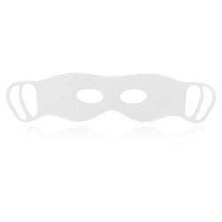 Silikon-Augenmaske, Wiederverwendbare Kühlende Augenmaske, Waschbares Hängendes Ohr-Augenpolster mit Augenlöchern, Reduziert Falten, Schönheitsmassage-Werkzeug(Weiß) von Jonlaki