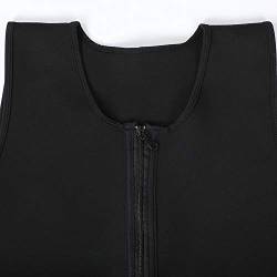 Sweat Vest für Männer mit Reißverschluss, Sweatshirt Fitness Sweat Burst Zipper Weste Fitnesskleidung(L-L.) von Jonlaki