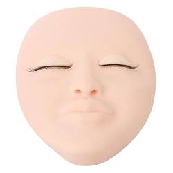 Wimpern-Mannequin-Kopf, mit 3 Paar Austauschbaren Augenlidern, Puppenkopf für Make-up-Training, Wimpernverlängerungstraining, Gesichtsbemalung, Massage (Rosa) von Jonlaki