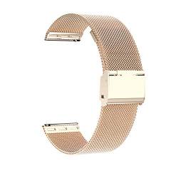 Jonurphy Uhrenarmbänder, 16 mm 18 mm 20 mm 22 mm Ersatz-Edelstahl-Metallgitterband, Schnellverschluss-Uhrenarmband-Metallschraube, intelligente Uhrenarmbänder für Männer Frauen. (16mm, gold) von Jonurphy