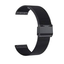 Jonurphy Uhrenarmbänder,16mm 18mm 20mm 22mm Ersatz-Edelstahl-Metallgitterband,Schnellverschluss-Uhrenarmband-Metallschraube, intelligente Uhrenarmbänder für Männer Frauen(22mm, black) von Jonurphy