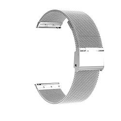 Uhrenarmbänder, 16 mm 18 mm 20 mm 22 mm Ersatz-Edelstahl-Metallgitterband, Schnellverschluss-Uhrenarmband-Metallschraube, intelligente Uhrenarmbänder für Männer Frauen. (20,silver) von Jonurphy