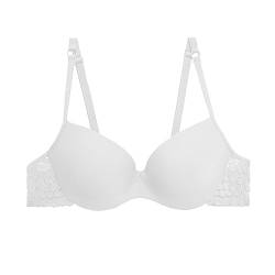 Damen T-Shirt BH mit Push Up Gepolstert Bralette BHS ohne Bügel Nahtloser Bequemer Softschalen Damen-BH Stahlring Vorderverschluss Bustier für Schlafen Yoga Große Größen Komfort von Jooffery