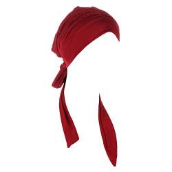 Jooffery Kopfbedeckung für Frauen/Turbane für Frauen Mütze Kopftuch für Glatze Schlaftücher Krebsmützen Seiden-Turbane mit Zöpfen von Jooffery