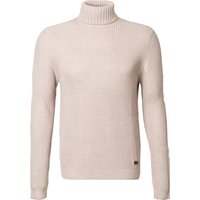 JOOP! Herren Rollkragenpullover beige Wolle unifarben von Joop!