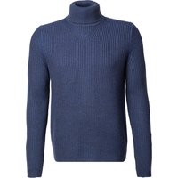 JOOP! Herren Rollkragenpullover blau Wolle unifarben von Joop!