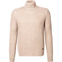 JOOP! Herren Rollkragenpullover braun Wolle unifarben von Joop!