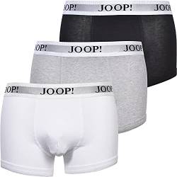 Joop! Herren 3er Pack Boxer Shorts - Fine Cotton Stretch, Vorteilspack, Logo (XXL (XX-Large), schwarz/grau/weiß) von Joop!