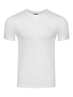 Joop! Herren Rundhals T-Shirt Alphis - Regular Fit S M L XL XXL Blau Weiss Schwarz 100% Baumwolle, Größe:S, Farbe:Weiß 100 von Joop!