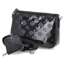 Joop! - Jasmina kleine Handtasche für Damen mit Zusatztasche, Lackoptik in Schwarz von Joop!