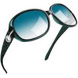 Joopin Elegante Sonnenbrille Damen Polarisiert UV400 Brille Grün Klassische Vintage Damen Sonnenbrille Trendy Übergroße (Transparent Grün) von Joopin