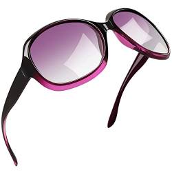 Joopin Große Sonnenbrille Damen Lila und Damen Sonnenbrille Polarisiert Übergroß Klassisch Sonnenbrille Elegant Trendy Vintage UV400 (Mode Lila) von Joopin