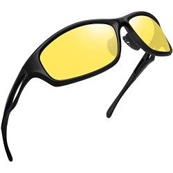 Joopin Nachtfahrbrille Autofahrerbrille Herren Gelb Nachtbrille zum Autofahren und Nachtsichtbrille Blendschutz Unisex Gewidmet Sonnenbrille Damen (Gelb) von Joopin