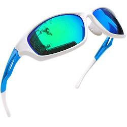 Joopin Sportbrille Herren Sonnenbrille Grün Biker Radsportbrille und Schnelle Brillen Polarisierte Fahrerbrille UV400 Sportsonnenbrillen Verspiegelt (Grün) von Joopin