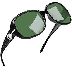 Joopin Vintage Sonnenbrille Damen Polarisiert Grün UV400 Übergroße Sonnenbrille G15 Klassische Sonnenbrille Trendy Elegant (G15 Grün) von Joopin