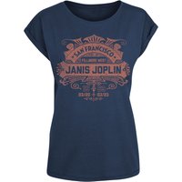 Joplin, Janis T-Shirt - San Francisco 1966 - S bis XXL - für Damen - Größe S - navy  - Lizenziertes Merchandise! von Joplin, Janis