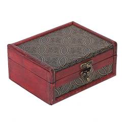 Antike Schmuckschatulle, Dekorative Aufbewahrungsboxen mit Deckel, 17×12×7, Vintage-Schmuck-Aufbewahrungsbox, Handgefertigte Dekorative Vitrine aus Holz von Jopwkuin
