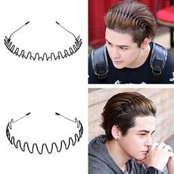 Herren-Haarband, 6 Stile, Metall-Haarband für Männer, Leicht, Rutschfest, 6 Stück, für die Hautpflege Beim Joggen von Jopwkuin
