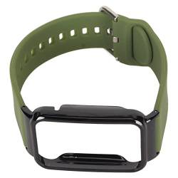 Jopwkuin Uhrenarmband-Stoßschutzhülle, Sicheres und Weiches Silikon-Uhrenarmband für das Training (OD Grün mit schwarzem Gehäuse) von Jopwkuin