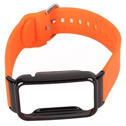 Jopwkuin Uhrenarmband-Stoßschutzhülle, Sicheres und Weiches Silikon-Uhrenarmband für das Training (Orange + Schwarze Schale) von Jopwkuin