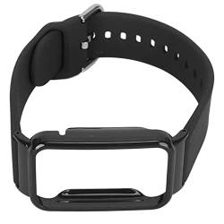 Jopwkuin Uhrenarmband-Stoßschutzhülle, Sicheres und Weiches Silikon-Uhrenarmband für das Training (Schwarz mit schwarzem Gehäuse) von Jopwkuin