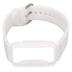 Jopwkuin Uhrenarmband-Stoßschutzhülle, Sicheres und Weiches Silikon-Uhrenarmband für das Training (Weiß + weiße Schale) von Jopwkuin