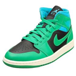 NIKE Jordan Damen WMNS Air Jordan 1 MID SE DO6699 200, Schwarz/Lucky Green-Aquatone, 36.5 EU von Jordan