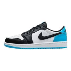 Nike Damen Air Jordan 1 Low UNC Basketballschuh, Weiß/Dk Powder Blue-Black, 38.5 EU von Jordan