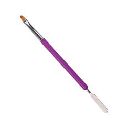 Dual Ended Nagel Gel Pinsel Acrylpinsel UV Gel -Picker -Stift Pins Spatel Kunstpinsel für Gelnägel Maniküre Werkzeug - lila von Jorzer