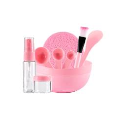 Jorzer 9 Stcs/Set Face Maske Mixing Bowl Set DIY Facemask -mischwerkzeugkit Mit Schüsselstickpinsel -messlöffel (rosa), Gesichtsmaske Mischschüssel -Set, Gesichtsmaske Mischschüssel -kit, DIY von Jorzer