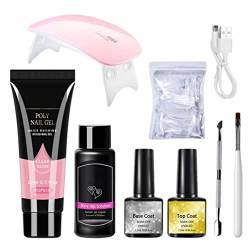 Nagelverlängerungskit Gel -Verlängerung Nagel Kit Maniküre Anfänger Set Polygel Nagel Kit Nagelkunstwerkzeuge Set Gel Kit für Nagelkunststarter 8pcs von Jorzer