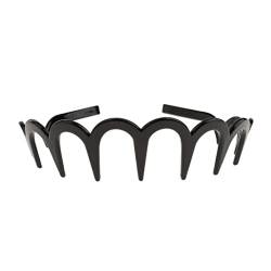 Unisex Stirnband Schwarzes Frühling Metal Hair Band mit langer Zähne Haarhoop Sport Stirnband Kopfbedeckungszubehör schwarz 1pc von Jorzer