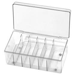 Wimpern Organizer Mit Deckel Wimpernwagen Organizer 6 Fächer Wimpernetui Staubdicht Rutschfest Transparent Rechteckig 21 X 11,4 X 8,9 Cm Wimpernaufbewahrung von Jorzer