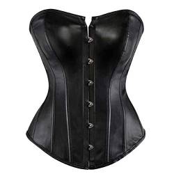 Josamogre Leder Korsett Sexy Top Corage Corsett Damen Gothic Vollbrust Vintage Schwarz L von Josamogre