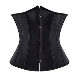 Josamogre Unterbrust Korsett Damen Corset Corsage Halbbrust Top Underboob Gothic Burlesque Sexy Schwarz 4XL von Josamogre