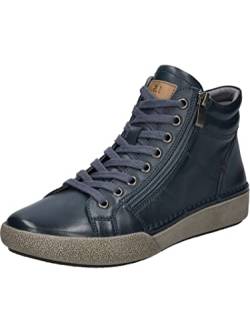 Josef Seibel Damen High-Top Sneaker Claire 11,Weite G (Normal),Wechselfußbett,Turnschuhe,Laufschuhe,schnürschuhe,mid Cut,Blau (Ocean),40 EU von Josef Seibel