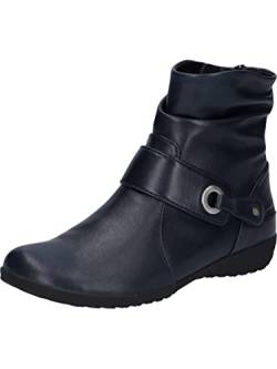 Josef Seibel Damen Klassische Stiefeletten Naly 65,Weite G (Normal),uebergangsstiefel,reißverschluss,gerafft,boots,bootee,Blau (ocean),37 EU von Josef Seibel