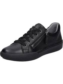 Josef Seibel Damen Low-Top Sneaker Claire 13,Weite G (Normal),Wechselfußbett,Turnschuhe,Laufschuhe,schnürschuhe,Schwarz (Black-Black),42 EU von Josef Seibel