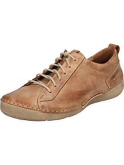 Josef Seibel Damen Low-Top Sneaker Fergey 56,Weite G (Normal),Wechselfußbett,Turnschuhe,Laufschuhe,schnürschuhe,Braun (Cognac),42 EU von Josef Seibel