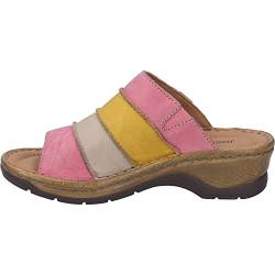 Josef Seibel Damen Pantoletten Catalonia 64, Frauen Slipper,Weite G (Normal),Wedge-Sohle,Schlupfschuhe,schluepfschuhe,pink-Multi,40 EU von Josef Seibel