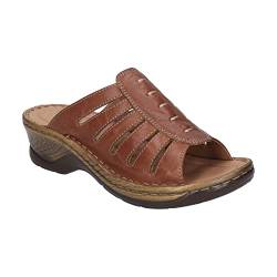 Josef Seibel Damen Pantoletten Catalonia 77,Weite G (Normal),Slides,Slip-ons,Backless Slipper,Gartenschuhe,Sommerschuhe,Braun (Brandy),40 EU / 6.5 UK von Josef Seibel