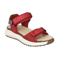 Josef Seibel Damen Plateausandalen Annie 04,Weite G (Normal),Wechselfußbett,Lady,Ladies,Sommerschuhe,Freizeitschuhe,rot-Kombi,39 EU / 6 UK von Josef Seibel