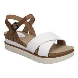 Josef Seibel Damen Plateausandalen Clea 10,Weite G (Normal),plateausandaletten,sommerschuhe,bequem,lady,ladies,Weiß (weiss-kombi),37 EU / 4 UK von Josef Seibel