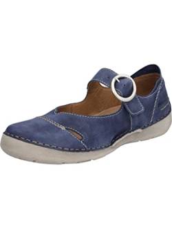 Josef Seibel Damen Riemchenballerinas Fergey 80,Weite G (Normal),Wechselfußbett,Ausgehschuhe,Abendschuhe,Slip-ons,Pumps,Blau (Ocean),37 EU von Josef Seibel