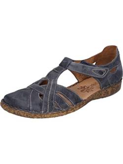 Josef Seibel Damen Riemchensandalen Rosalie 29,Weite G (Normal),Sommerschuhe,Freizeitschuhe,offene Schuhe,Strandschuhe,Blau (Ocean),37 EU von Josef Seibel