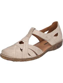 Josef Seibel Damen Riemchensandalen Rosalie 29,Weite G (Normal),bequem,flach,sommerschuhe,freizeitschuhe,offene schuhe,creme,37 EU von Josef Seibel